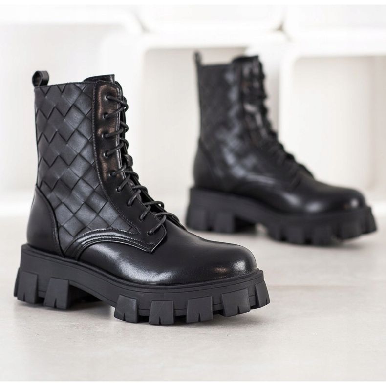 Seastar Black Fashion Trappers negru 1 Seastar Black Fashion Trappers negru 1