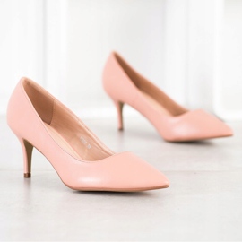 SHELOVET Pompe cu piele ecologică roz 2