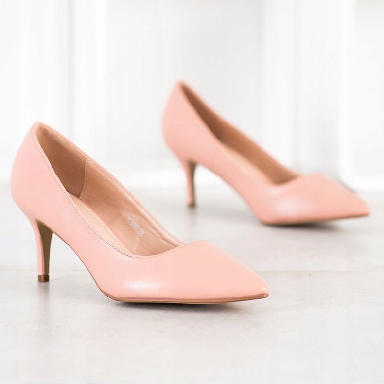 SHELOVET Pompe cu piele ecologică roz 2