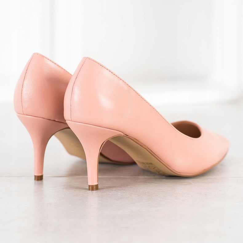 SHELOVET Pompe cu piele ecologică roz 1