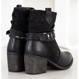 SHELOVET Cizme cu dungi decorative negru 1