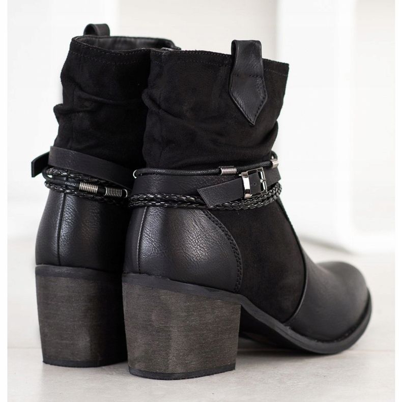 SHELOVET Cizme cu dungi decorative negru 1