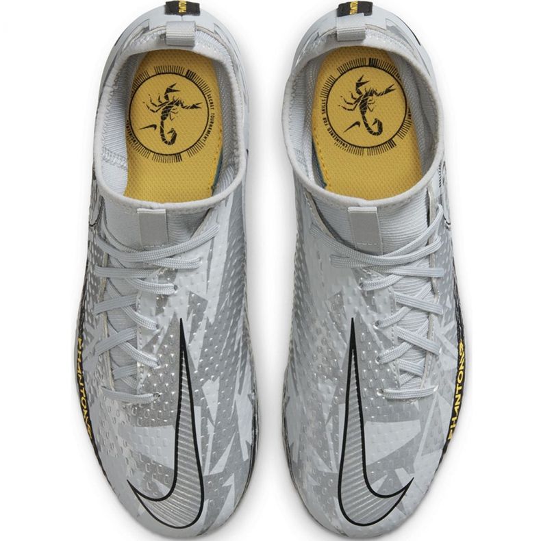 Pantofi de fotbal Nike Phantom Gt Scorpion Academy Dynamic Fit FG / MG Jr DA2287 001 albastru gri 1