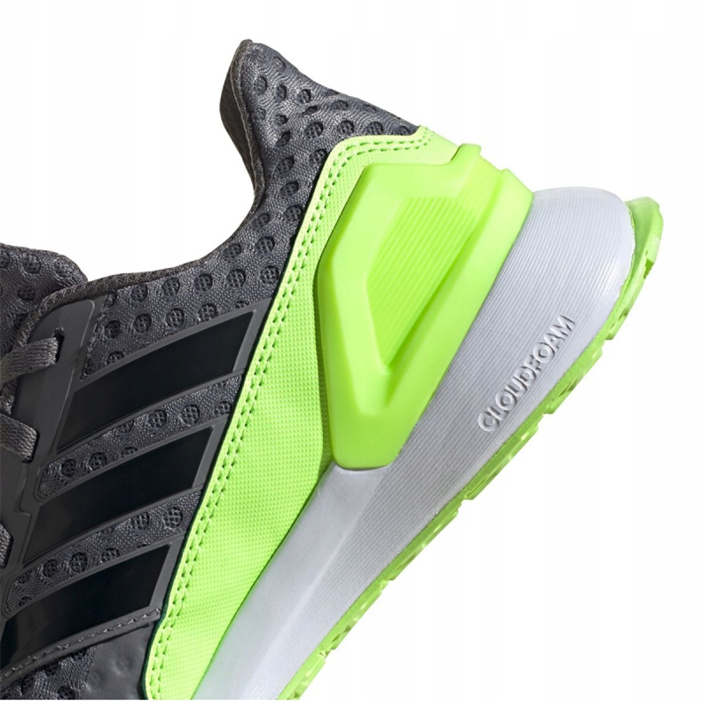 Pantofi de alergare adidas RapidaRun Jr FV4100 gri verde 2