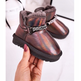 Apawwa Cizme de zăpadă pentru copii cu blană Petrol Grey Princess multicolor 1