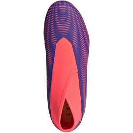 Pantofi de fotbal Adidas Nemeziz.3 Ll Fg Junior violet-roz EH0583 1