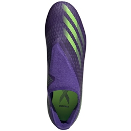 Pantofi de fotbal Adidas X Ghosted.3 Ll Fg violet-verde EG8164 1