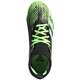 Ghete de fotbal Adidas Predator 20.3 Tf Junior, negru și verde EH3034 negru-verde / alb 1