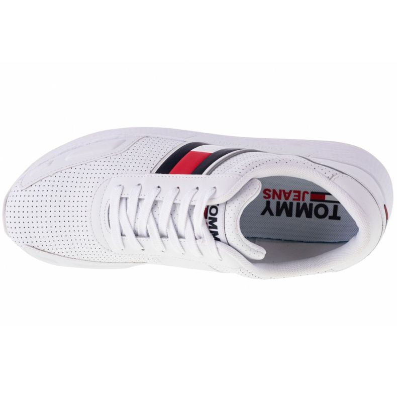 Încălțăminte Tommy Hilfiger Flexi Perf Leather Runner M EM0EM00580-YBR alb 2