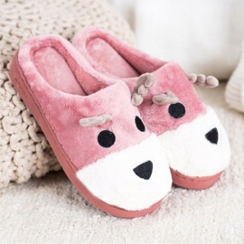 Bona Papuci de ren bej alb roz 1