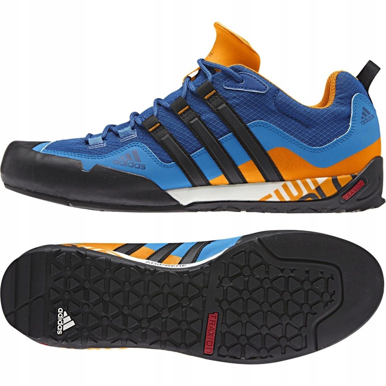 Pantofi Adidas Terrex Swift Solo M AQ5296 negru albastru portocale 1
