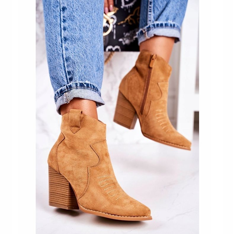 MSMG Cizme de cowboy calde pentru femei Caramel Margaret maro 1 MSMG Cizme de cowboy calde pentru femei Caramel Margaret maro 1