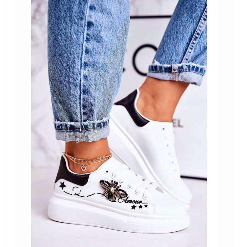 Încălțăminte sport pentru femei Adidași cu Amour Fly White alb 1