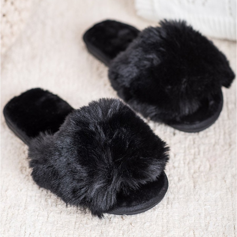 Bona Papuci negri cu stil negru 1 Bona Papuci negri cu stil negru 1