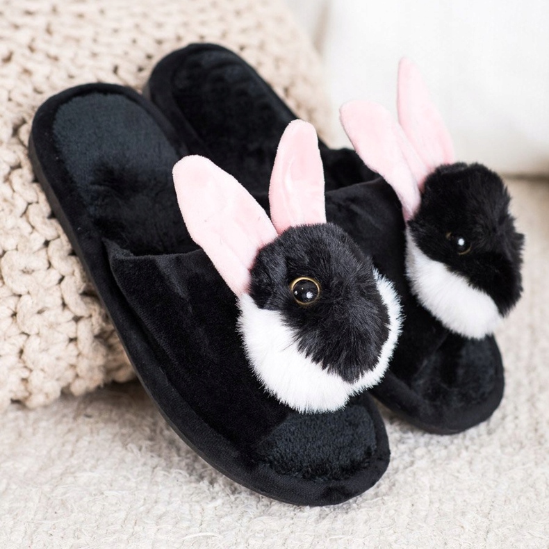 Bona Papuci de iepuraș negru 1