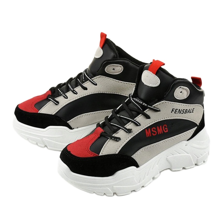 Adidași negri, adidași izolați din denim negru multicolor 2