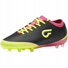 Pantofi de fotbal Gedo Calzsol Fg Calzsol 1602 negru-galben-roz 1602 1