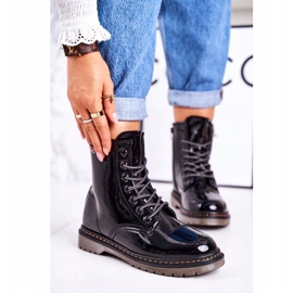 Cizme calde pentru femei Cizme lăcuite Black Thunder negru 1