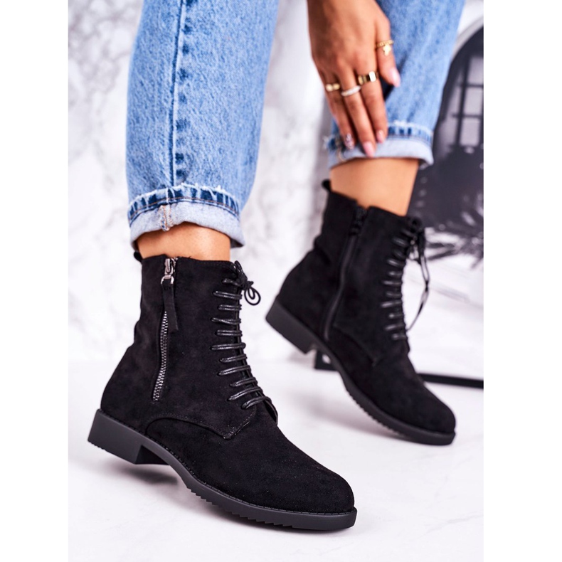 PJ1 Cizme clasice de piele de căprioară pentru femei, negru, simplitate 1 PJ1 Cizme clasice de piele de căprioară pentru femei, negru, simplitate 1