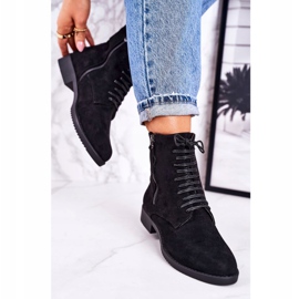 PJ1 Cizme clasice de piele de căprioară pentru femei, negru, simplitate 2 PJ1 Cizme clasice de piele de căprioară pentru femei, negru, simplitate 2