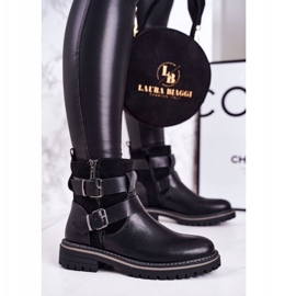 PJ1 Cizme calde pentru femei Muncitori Intensitate neagră negru 1
