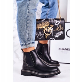 PJ1 Cizme Warm Chelsea pentru femei Cizme negre Traveller negru 1