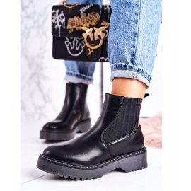 PJ1 Ghete de damă Cizme Jodhpur Pe o talpă de cauciuc Voyager Black negru 2