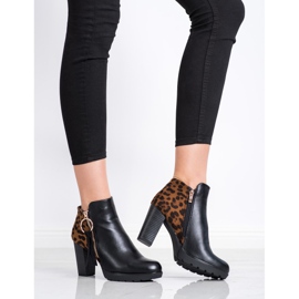 Goodin Cizme cu imprimeu leopard cald maro negru 1 Goodin Cizme cu imprimeu leopard cald maro negru 1