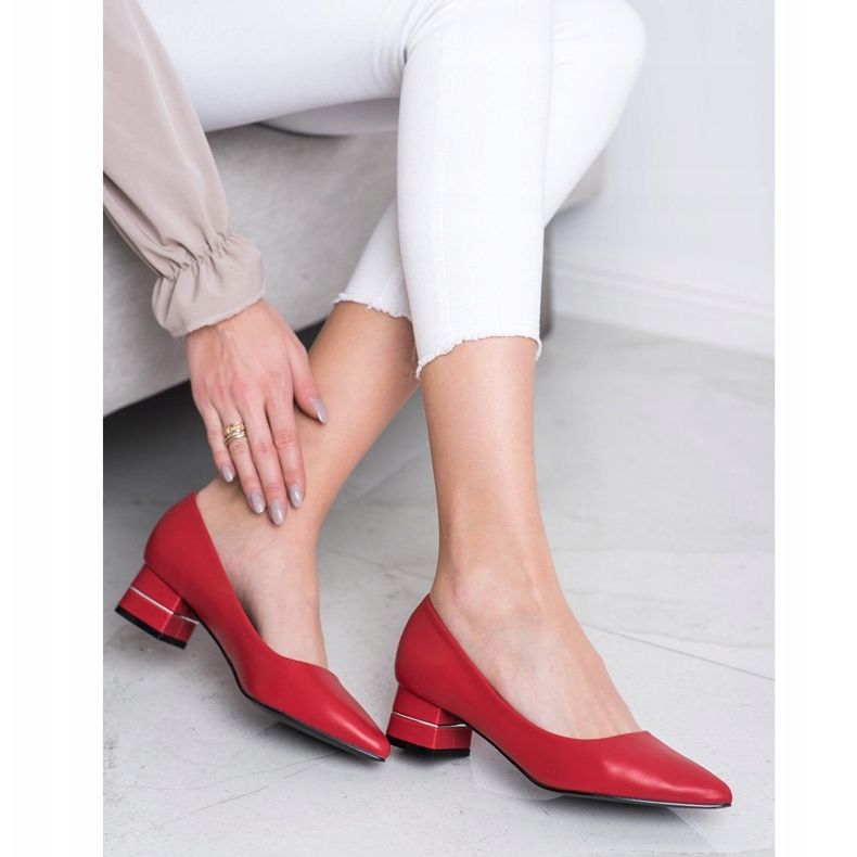 Goodin Pompe cu curea decorativă roșu 1