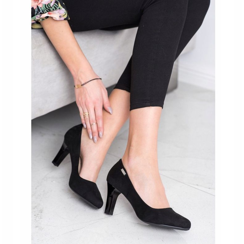 J. Star Pompe cu toc casual negru 1