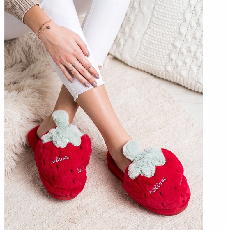 Bona Papuci de căpșuni roșu gri 1