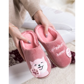 Bona Bun venit papuci de casă roz 1