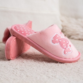 Bona Papuci calzi Happy Comfort alb roz 1