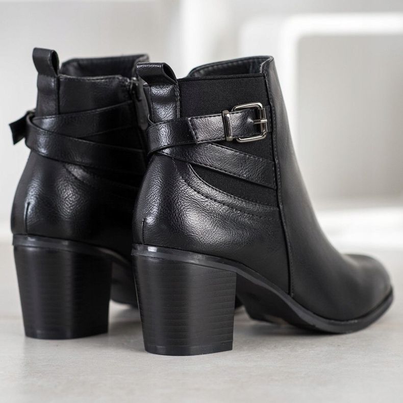 Ideal Shoes Cizme Negre Casual negru 1