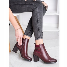 Ideal Shoes Cizme Casual Burgundy roșu 1 Ideal Shoes Cizme Casual Burgundy roșu 1