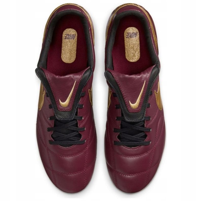Pantofi de fotbal Nike Premier Nike Ii Fg M 917803 690 burgundia, aur roşu 1