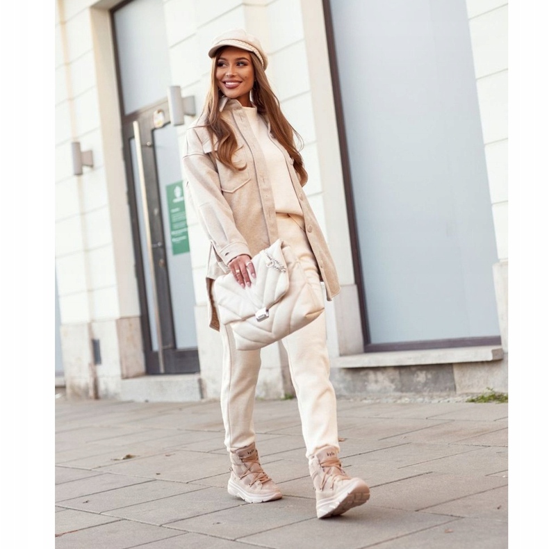 Kylie Crazy Adidași de damă Cizme de zăpadă de culoare bej Missy 1