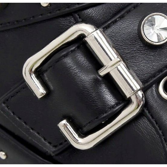 Ghete militare cu știfturi negre NS176P Negru 1