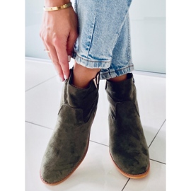 ZT1013 Cizme verzi pe o pană ascunsă verde 2