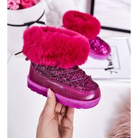 Cizme de zăpadă pentru copii cu blană Fuchsia Nicola roz 1 Cizme de zăpadă pentru copii cu blană Fuchsia Nicola roz 1