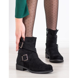 SDS Muncitori din piele de căprioară negru 1