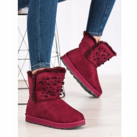 Bona Mukluki cu margele roșu 2 Bona Mukluki cu margele roșu 2