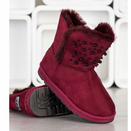 Bona Mukluki cu margele roșu 1 Bona Mukluki cu margele roșu 1