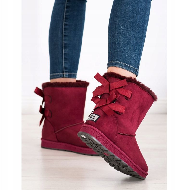 Bona Mukluki maro cu arcuri roșu 1 Bona Mukluki maro cu arcuri roșu 1