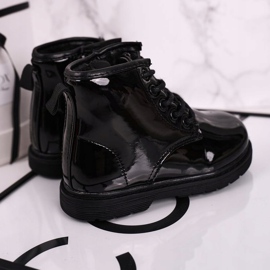 FRROCK Cizme pentru copii Cizme cu lac cald, Ammy negru 1