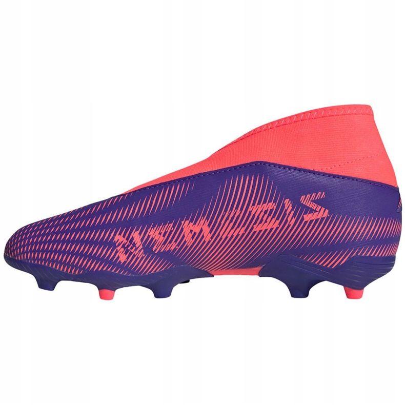 Ghete de fotbal Adidas Nemeziz.3 Ll Fg Jr EH0583 portocaliu, violet, roz violet 2