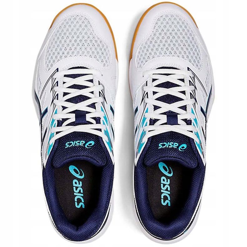 Asics Pantofi de volei pentru bărbați Acics Upcourt 4 alb și bleumarin 1071A053 100 1
