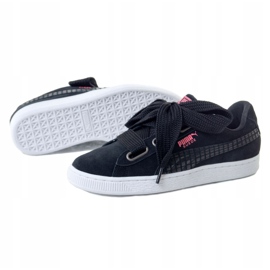 Puma Suede Heart Street 2 W 366780 01 negru roz 1 Puma Suede Heart Street 2 W 366780 01 negru roz 1