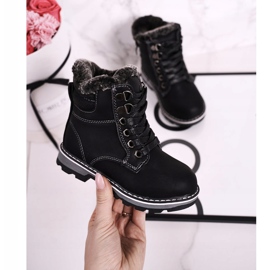 Trappers pentru copii izolate cu blană Black Luke negru 4