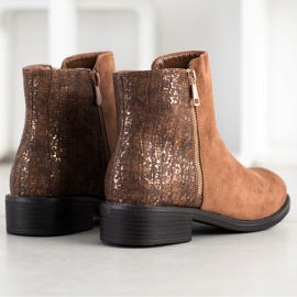 Bestelle Cizme la modă cu fermoar maro 1 Bestelle Cizme la modă cu fermoar maro 1